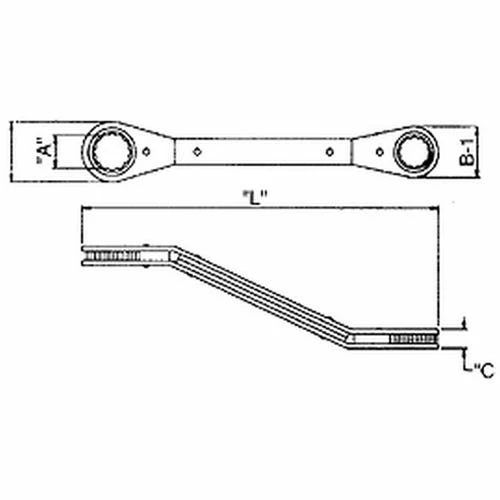 Wright Tool Wright 1/2" X 9/16" Ratcheting Box Wrench 12 Pt. Offset Reverse 9426 2 Wright Tool Wright 1/2" X 9/16" Ratcheting Box Wrench 12 Pt. Offset Reverse 9426 - Image 2