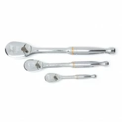 Gearwrench Tools Gearwrench 3 Piece 1/4, 3/8" & 1/2" Drive 90-Tooth Teardrop Ratchet Set 81206T