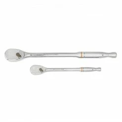 Gearwrench Tools Gearwrench 2 Piece 1/4" & 3/8" Drive 90-Tooth Long Handle Teardrop Ratchet Set 81268T