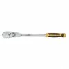 Gearwrench Tools Gearwrench 1/2" Drive 90-Tooth Dual Material Flex Head Teardrop Ratchet 17" 81370T