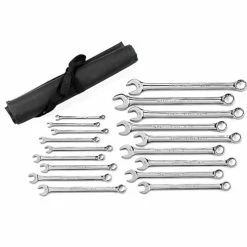Gearwrench Tools GearWrench 18 Pc. Long Pattern Combination Metric Non-Ratcheting Wrench Set 81920