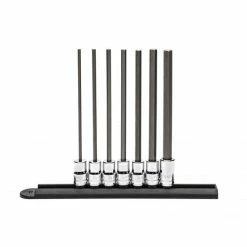 Gearwrench Tools Gearwrench 7 Piece 3/8" Long Length Hex Bit SAE Socket Set 82537