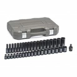Gearwrench Tools Gearwrench 39 Pc. 1/2" Metric Standard & Deep Impact Socket Set 84948N