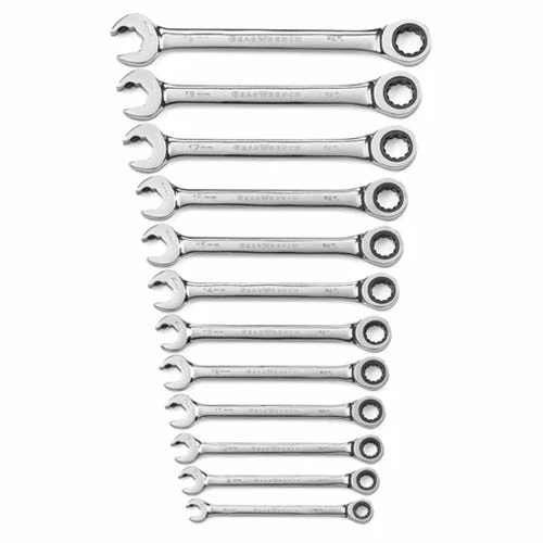 Gearwrench Tools Gearwrench 12 Piece 72-Tooth Open End Metric Ratcheting Combination Wrench Set 85597 1 Gearwrench Tools Gearwrench 12 Piece 72-Tooth Open End Metric Ratcheting Combination Wrench Set 85597