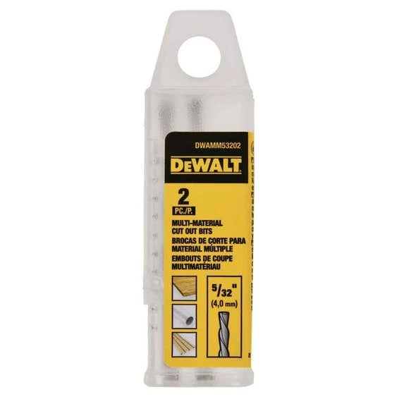 DeWalt Power Tools DeWalt 5/32" Multi-Material Cut-Out Bits (2 Pack) DWAMM53202 1 DeWalt Power Tools DeWalt 5/32" Multi-Material Cut-Out Bits (2 Pack) DWAMM53202