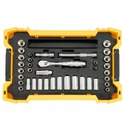 DeWalt Power Tools DeWalt 37 Piece 3/8" Drive Ratchet & Socket Set W/ ToughSystem 2.0 Tray & Lid DWMT45400SS